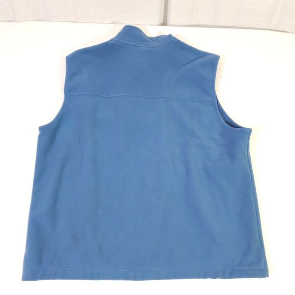 L.L. Bean Mens Fleece Vest XXL Regular Blue Polyester Zippered Pockets - Picture 5 of 5